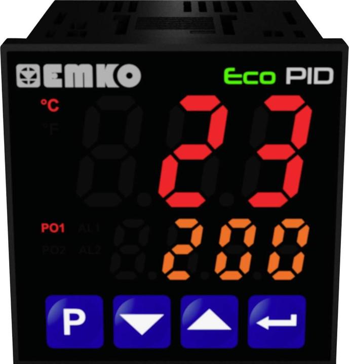 Produktbild Emko ecoPID.4.5.1R.S.0 Temperaturregler Pt100, J, K, R, S, T, L -199 bis +999°C Relais 5 A, SSR (L