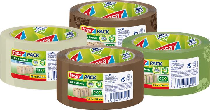 Actual product image tesa tesapack ECO & STRONG packaging tape - environmentally friendly packaging tape made from 100 % (50 mm)
