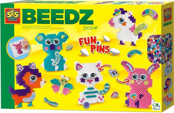Actual product image Ses Strijkkralenset - FunPins Glitter Dieren
