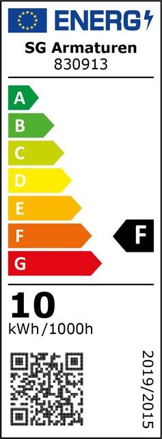 Label énergétique Sg Lampe LED E27 A60 10W 2800K ws 806lm 830913 (E27, 10 W, 806 lm, 1 x, F)