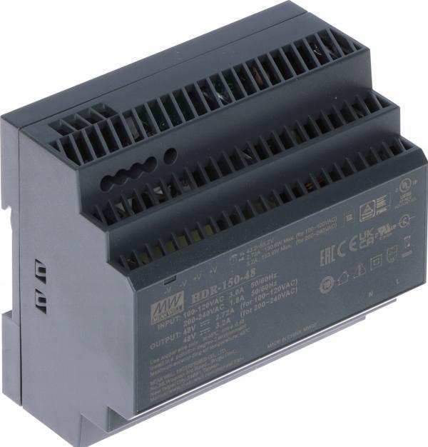 Image du produit Hikvision DS-KAW150-4N Adaptateur de puissance 150W 48V rail DIN (Alimentation électrique)