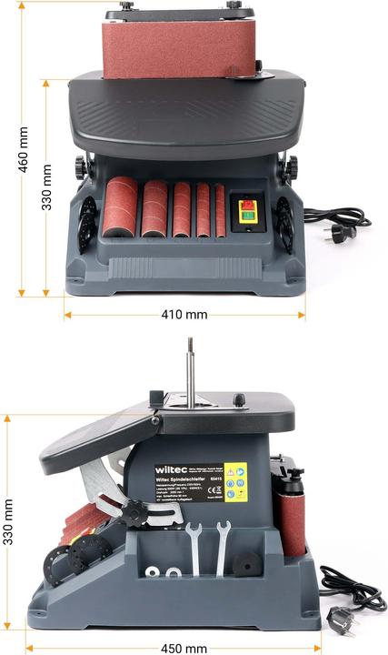 Produktbild Wiltec Spindelschleifer oszillierend 500W Bandschleifer Schleifmaschine Werkzeug (Oszillationsschleifer, 500 W)