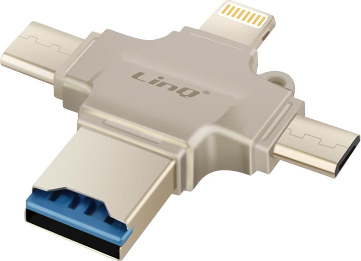 Produktbild LinQ OTG7976 Micro-SD OTG-Kartenleser (Lightning, Micro USB, USB, USB-C)