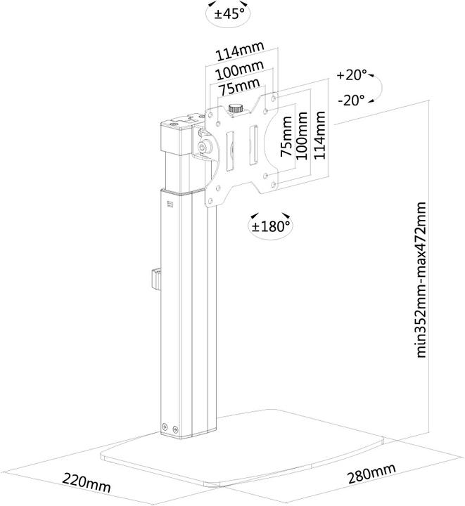Immagine prodotto Neomounts Montaggio su tavolo (Tavolo, 32")