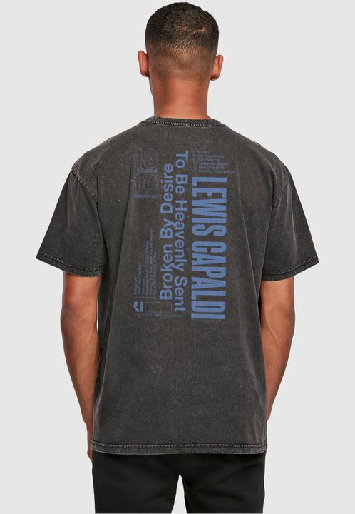 Produktbild Merchcode Lewis Capaldi - Tour grabsheet 3 Acid Washed Oversize Tee - 113795 (3XL)