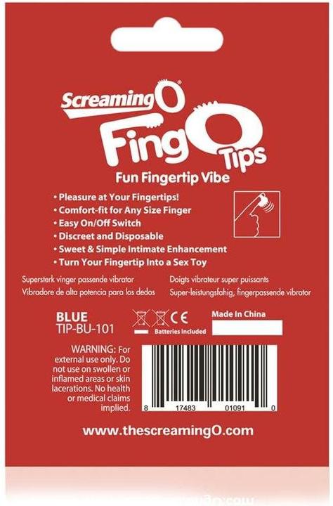 Actual product image Screaming O Fingo Tips Blue