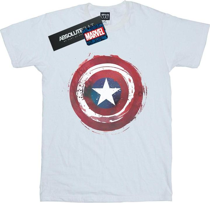 Immagine prodotto Captain America Splatter Shield Maglietta Ampia Donna (M)