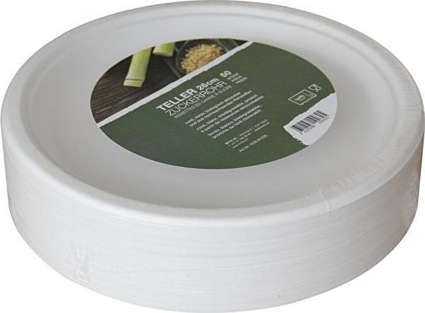 Produktbild Teller Zuckerrohr 26 cm rund (50 x)