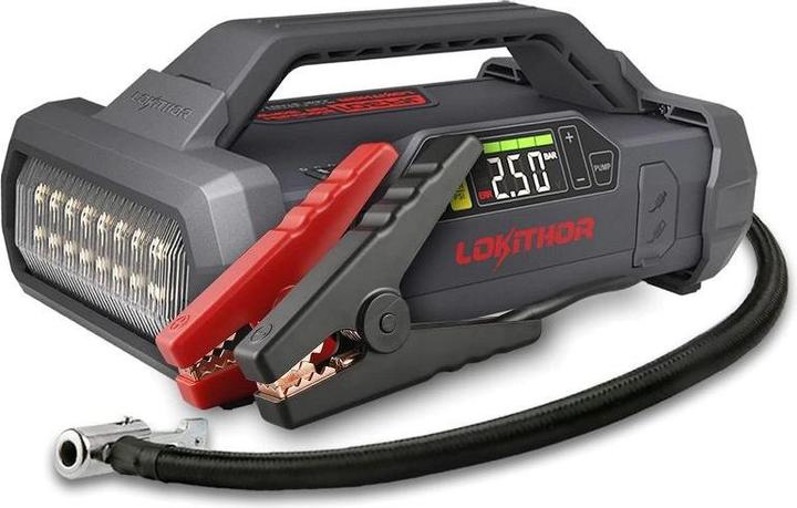 Immagine prodotto Lokithor Powerbank / Jump starter JA302, 2500A, compressore 10-150 PSI (2500 A, 17100 mAh)