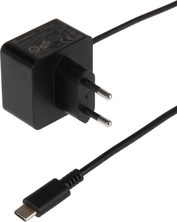 Produktbild Raspberry Pi Official 4 Power Adapter USB-C Schwarz