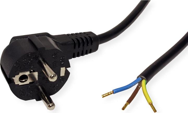 Produktbild Roline Stromkabel CEE 7/7 (SCHUKO) (M) bis ohne Stecker (3 m)