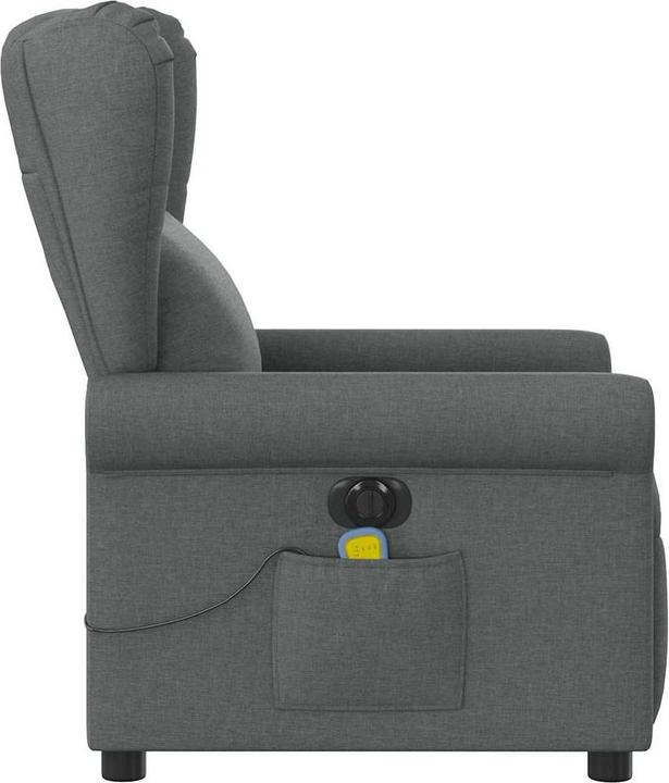 Immagine prodotto VidaXL Sedia da massaggio elettrica in tessuto grigio scuro