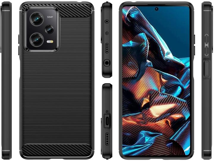 Produktbild Screenguard Xiaomi Poco X5 Pro 5G Hülle Carbon Brushed Soft TPU (Oppo Reno 5 Pro 5G)
