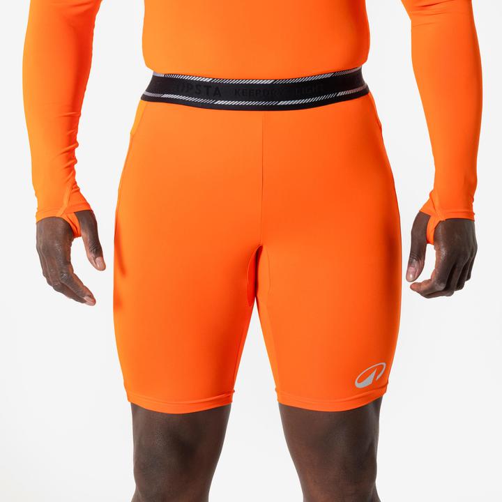 Kipsta Damen/Herren Fussball Funktionsshorts - Keepdry Light orange