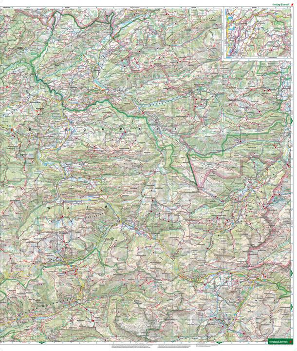 Immagine prodotto Bregenzerwald, carta escursionistica, ciclistica e del tempo libero 1:50.000, freytag & berndt, WK