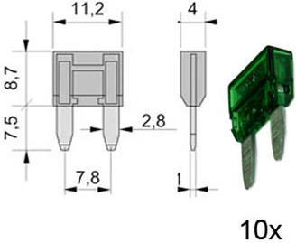 Produktbild RTA 154.009-0 Flachstecksicherungen