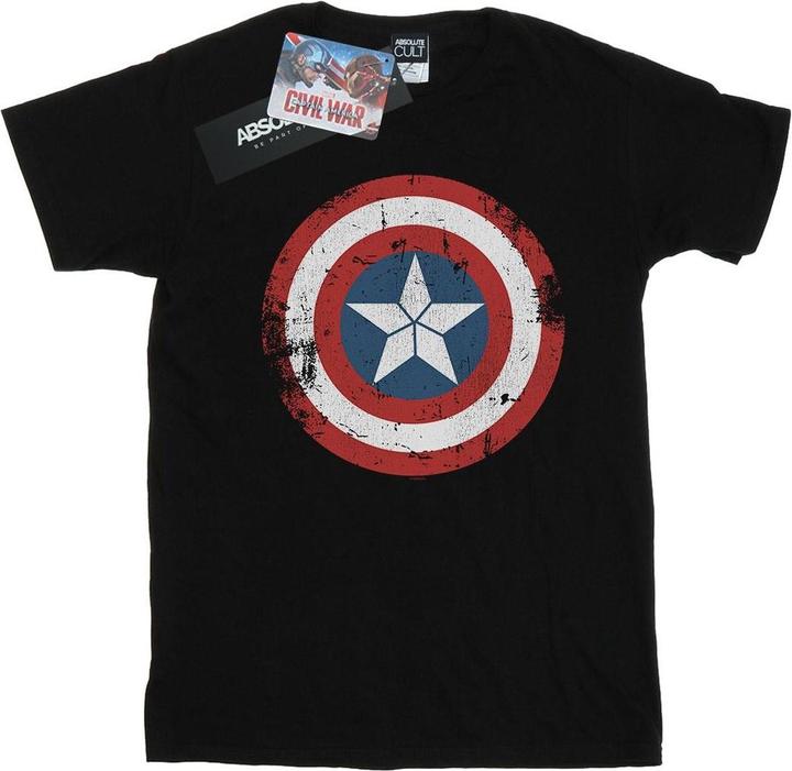 Immagine prodotto Captain America Civil War Distressed Shield Maglietta Ragazzi (140, 146)