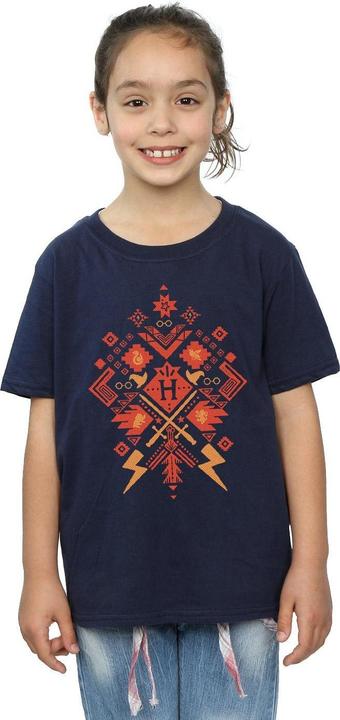 Actual product image Girls Christmas Fair Isle Cotton T-Shirt (140, 146)