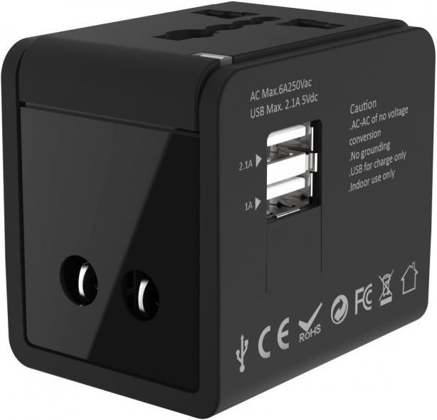 Actual product image Kanex - 4-1 International Travel Adapter - Black