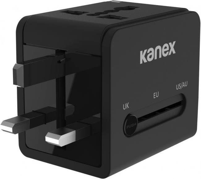 Actual product image Kanex - 4-1 International Travel Adapter - Black