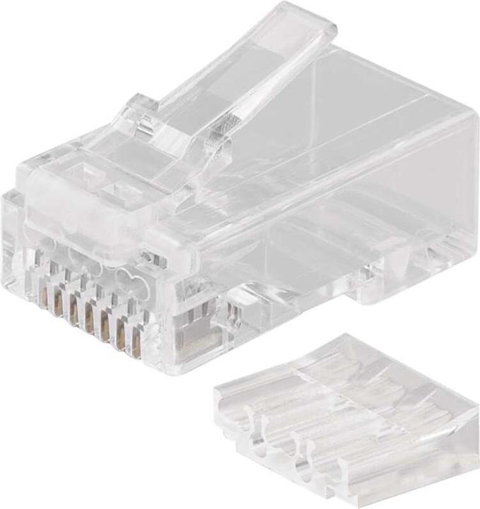 Actual product image Emos Connector RJ45 for UTP cable, white, 20 pcs. (Network cable plug)