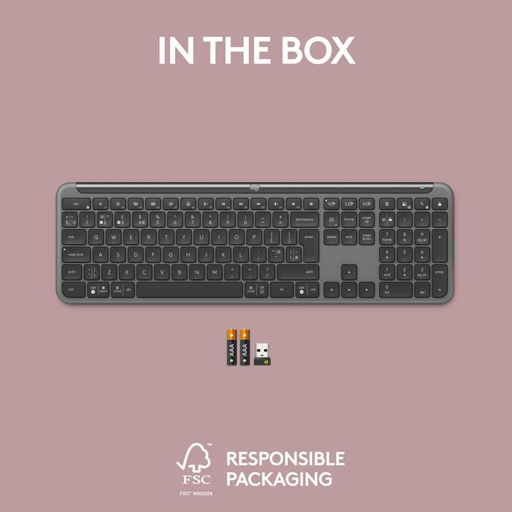 Produktbild Logitech Signature Slim K950 (Eng. Int., Kabellos)