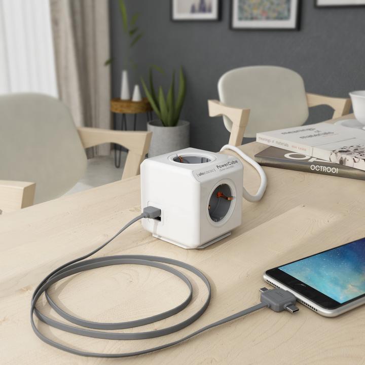 Produktbild Allocacoc PowerCube Extended S+ (4 x, Typ 13, USB-A, 1.50 m)