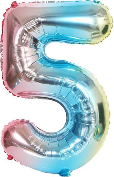 Image du produit Ballon multicolore Nombre 5 - 80cm (1 x)