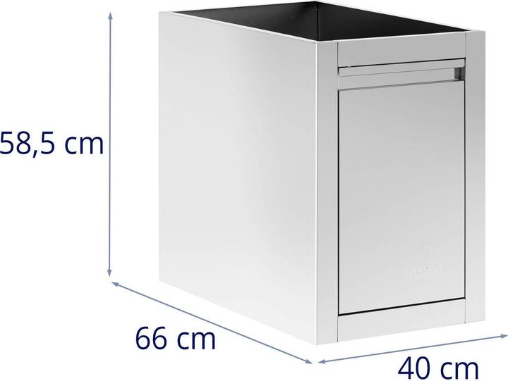 Produktbild Royal Catering Mülleimer Unterbaumodell 40 x 66 x 58,5 cm 125 l kippbar Edelstahl-Abfalleimer (125 l)