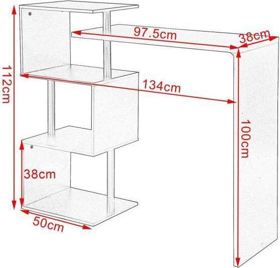 Produktbild Woltu Bartisch (134 x 38 x 112 cm)
