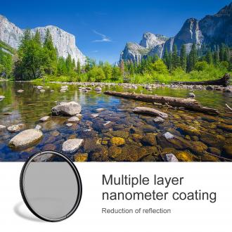 Image du produit K&F Concept Nano-C HMC CPL Zirkularpolarisationsfilter – 77 mm (77 mm, Filtre polarisant)