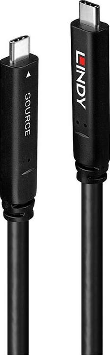 Actual product image Lindy 8m USB 3.2 Gen 1 & DP 1.4 Type C Hybrid Cable 8m extension for USB 5Gbit/s, 4K30Hz for video and 6 (8 m, USB 3.2 Gen 1)