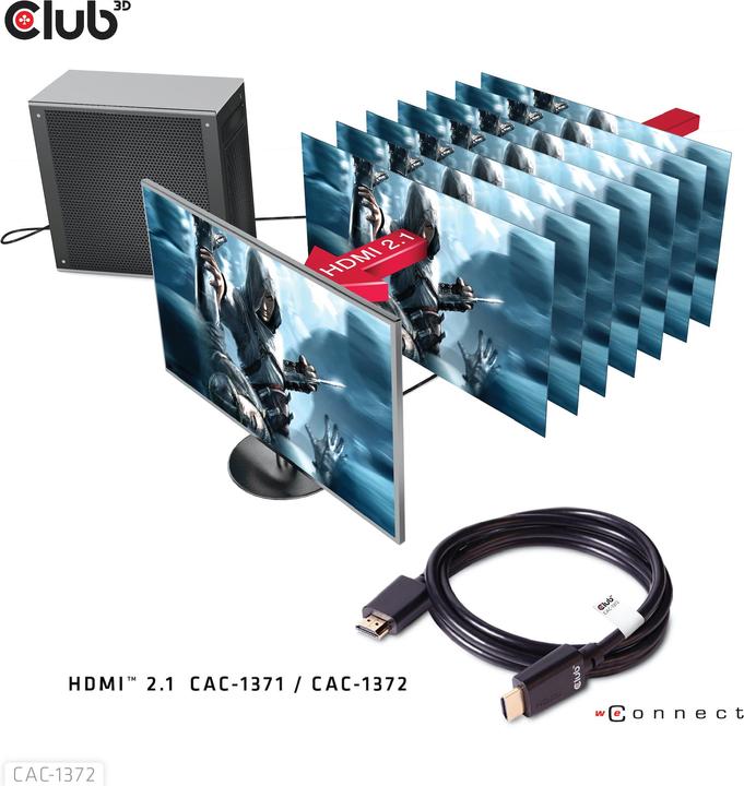 Immagine prodotto Club 3D HDMI (Typ A) — HDMI (Typ A) (2 m, HDMI)