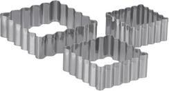 Actual product image Patisse Stainless Steel Square Cookie Cutter Set 3 pieces