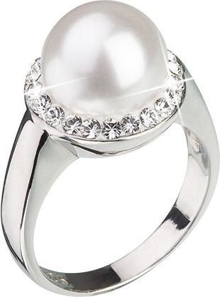 Produktbild Evolution Group Silver pearl ring with Swarovski London Style 35021.1 - Circuit: 54 mm (54)