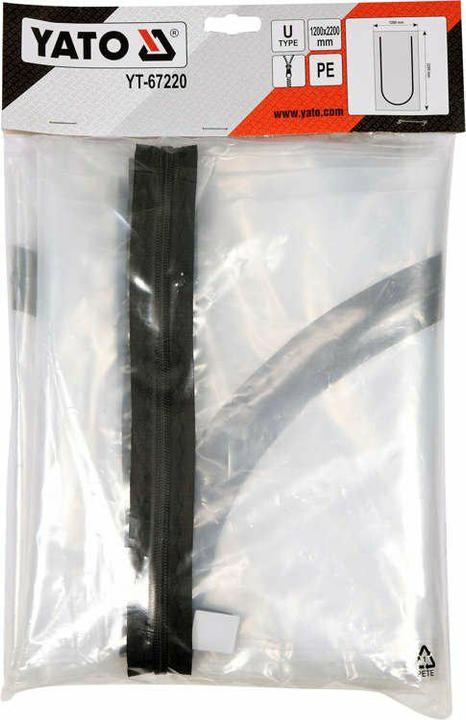 Toya Staubschutztür Staubvorhang Schmutzschleuse Schmutzschutztür U Typ 217 x 117 cm (240 mm)