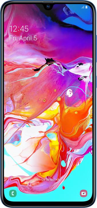 Produktbild Samsung Galaxy A70 EU (128 GB, Blue, 6.70", Dual SIM, 32 Mpx, 4G)