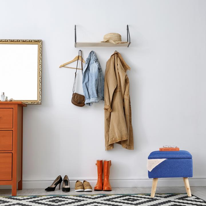 Image du produit Relaxdays Tabouret avec espace de rangement, rembourré