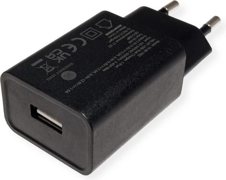 Image du produit Value Chargeur USB QC3.0 avec prise Euro, 1 port, 18W (18 W)