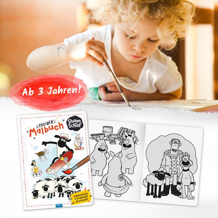 Actual product image Shaun the sheep magic colouring book
