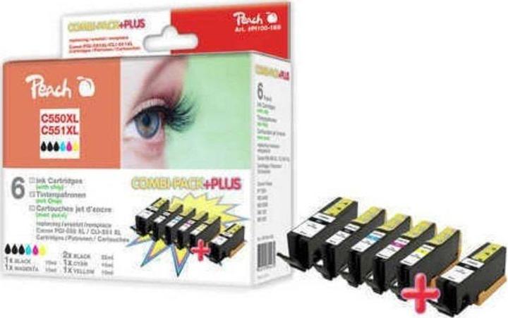 Immagine prodotto Peach CLI-551XL, PGI-550XL Multipack (M, PBK, Y, C, FC)