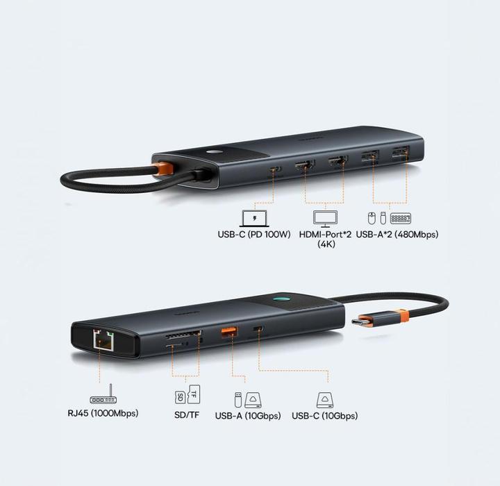 Image du produit Baseus USB-C Hub (USB-C, 9 Ports)