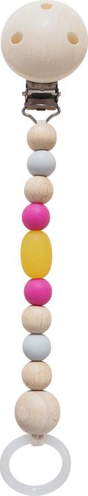 Image du produit Kikadu Attache-sucette jaune moutarde/rose (1 x)