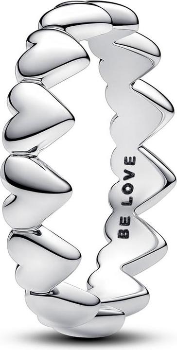 Produktbild Pandora Moments Reihe Von Herzen Ring Silber (56, 925 Silber)