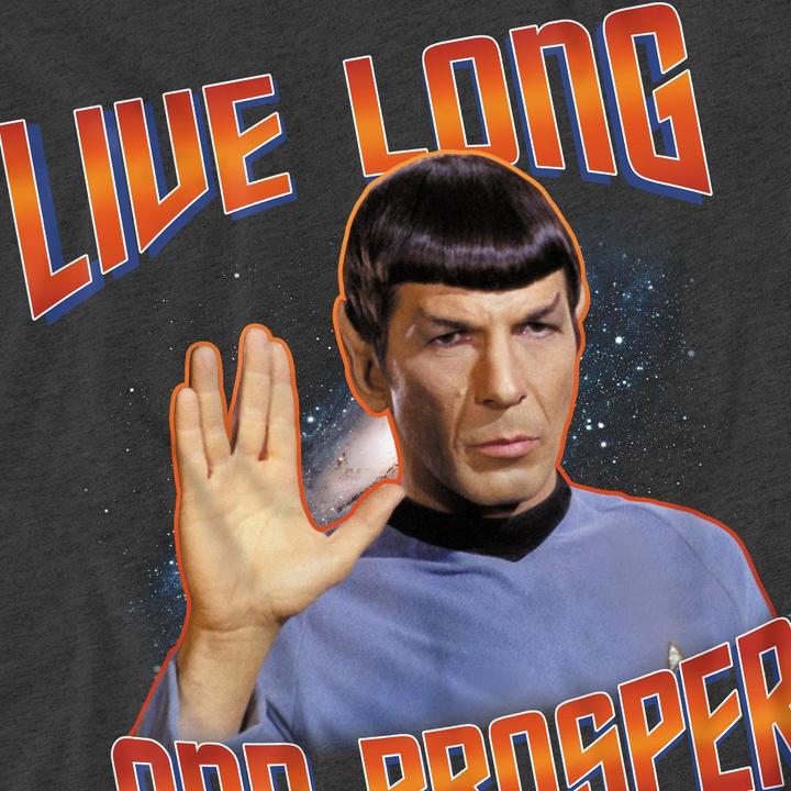 Actual product image Star Trek: The Original Series Unisex Adult Live Long and Prosper Spock T-Shirt (M)