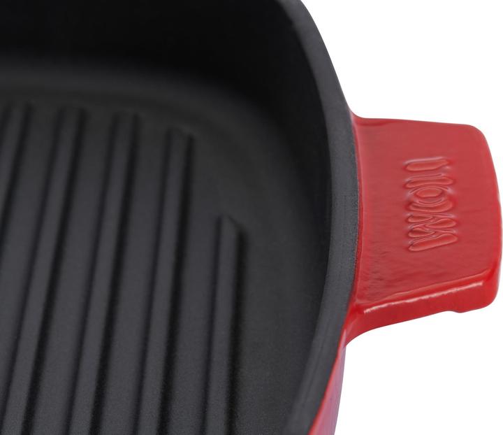Produktbild Woll Grillpfanne Iron mit Steakpresse Chili (28 cm, Grillpfanne, Gusseisen)