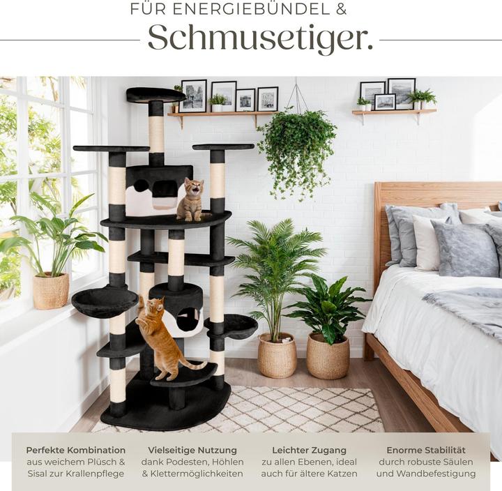 Produktbild tectake Nelly (204 cm, Schwarz, Weiss)