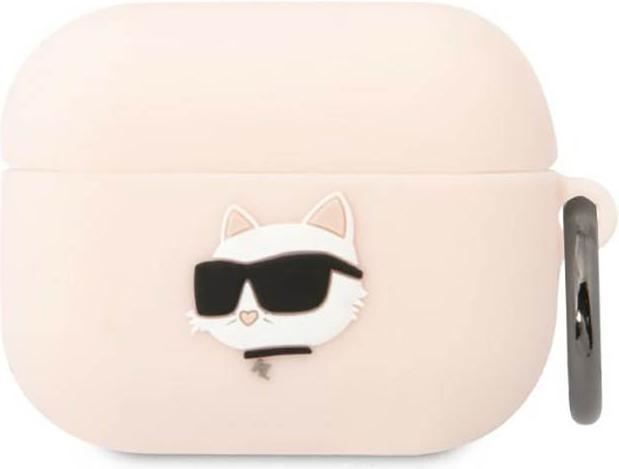 Produktbild Karl Lagerfeld KLAPRUNCHP AirPods Pro cover pink/pink Silicone Choupette Head 3D (Kopfhörer Hülle)
