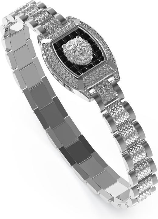 Guess LION KING Armband (21 cm, Edelstahl)