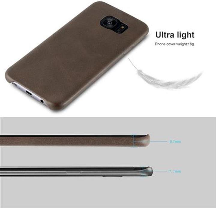 Actual product image Cadorabo Hard cover faux leather with texture (Samsung Galaxy S7 Edge)